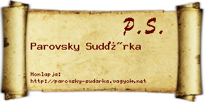 Parovsky Sudárka névjegykártya